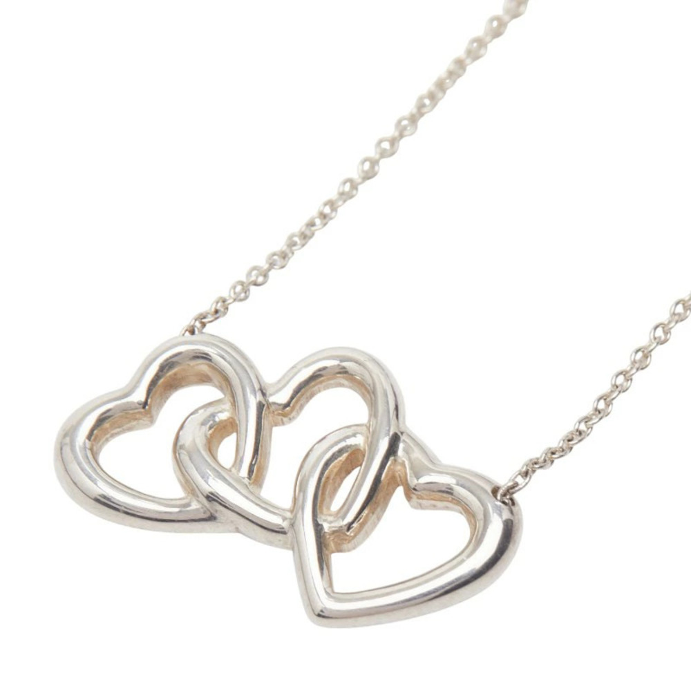 Tiffany Co Triple Heart Necklace Silver TIFFANYCo
